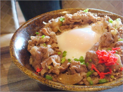Watami: Beef Rice Bowl with Hot Spring Egg in Tokyo Style