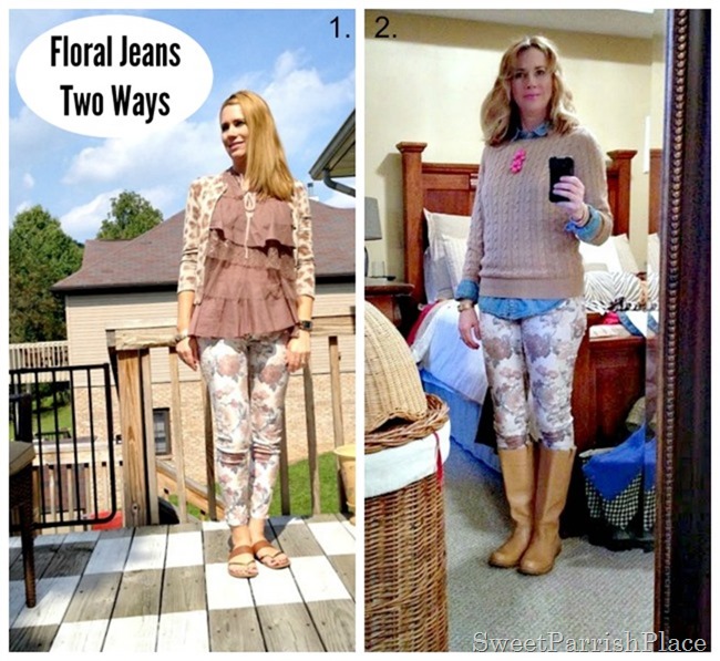 Floral Jeans two ways