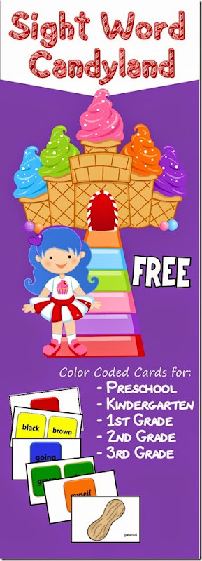 FREE Candyland Sight Word Games with grade specific cards for Preschool, Kindergarten, 1st Grade, 2nd Grade, and 3rd Grade Dolche sight words. GREAT RESOURCE (homeschool, language arts) FREE Candyland Sight Word Games with grade specific cards for Preschool, Kindergarten, 1st Grade, 2nd Grade, and 3rd Grade Dolche sight words. GREAT RESOURCE (homeschool, language arts)