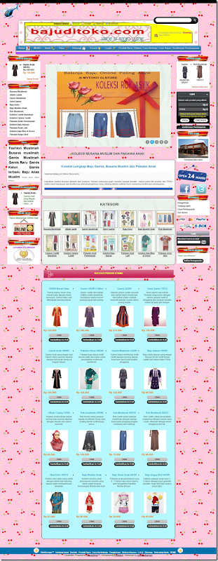 homepage website toko online Prestashop