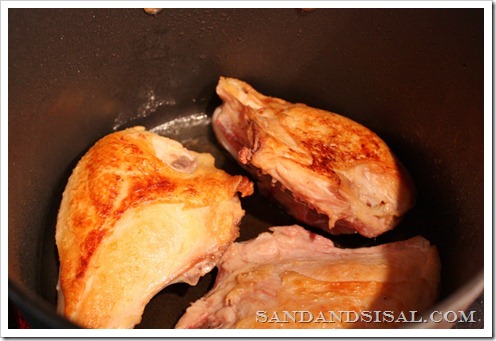 browned chicken breasts