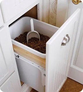 built in food drawer