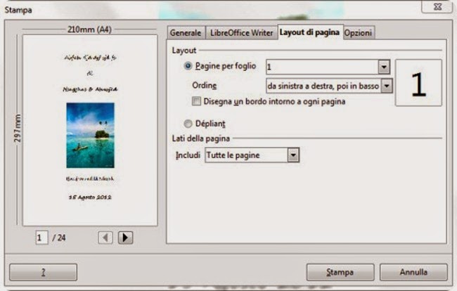 libreoffice stampa