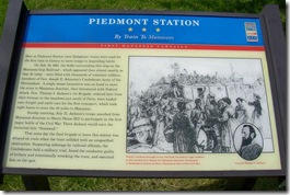 Civil War trails marker "Piedmont Station" by Train to Manassas