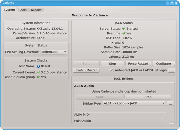 Guida a KXStudio ampia collezione di software dedicato all'audio/video per GNU/Linux: Introduzione a Cadence.