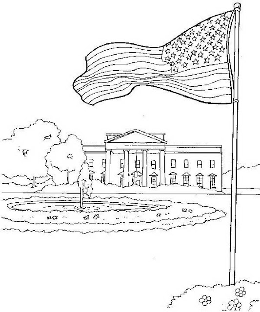 Download WHITE HOUSE COLORING PAGE