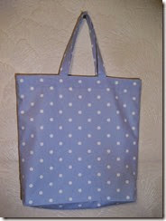 Bag Blue Cotton  Spotty Lined