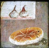 Mosaico pompeyano - Pan e higos -  MANN