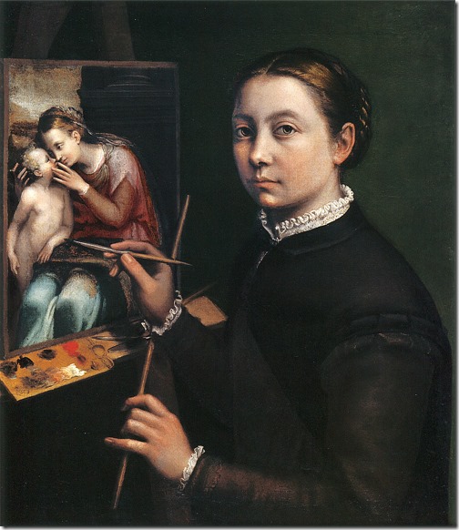 sofonisba anguissola - autoportret (1556, łańcut)
