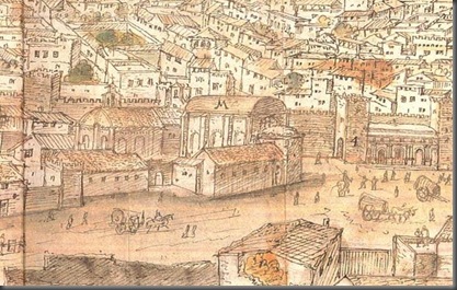 Jerez de la Frontera Van den Wyngaerde detalle Santo Domingo Jerez de la Frontera Van den Wyngaerde detalle Santo Domingo