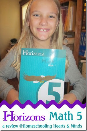 a review of Horizons Math 5 at Homeschooling Hearts & Minds