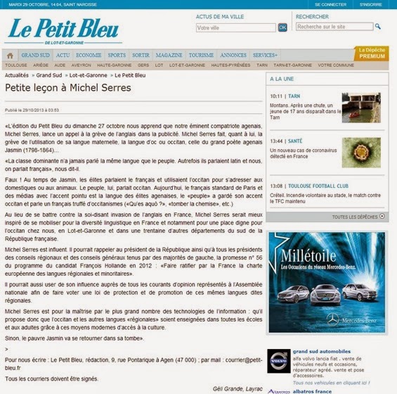 Michel Serre Petit Bleu
