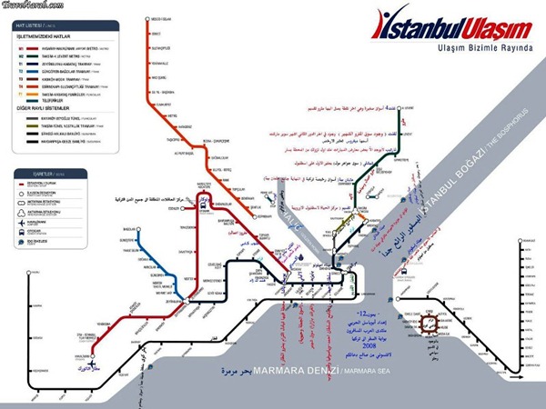 خريطة مترو اسطنبول – السفر الى اسطنبول – دليل أهم الأماكن السياحية في تركيا  -2021-2020
