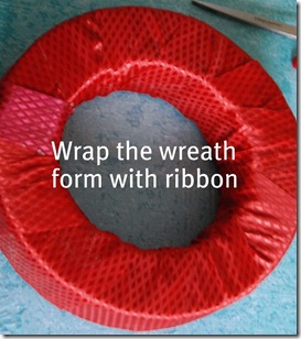 wrap with ribbon