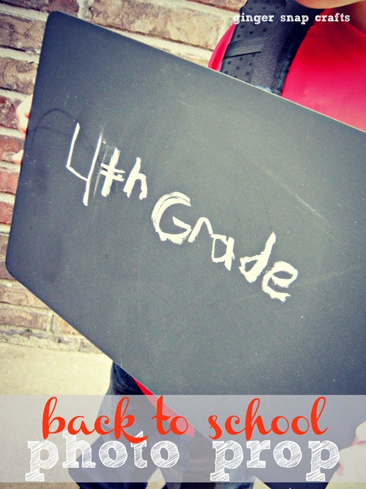 easy back to school photo prop from gingersnapcrafts.com