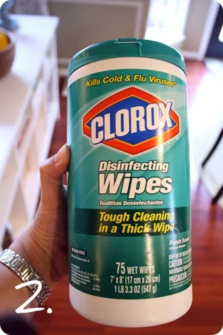 cleaning wipes before spray paint