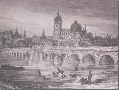 Ilustración de Doré puente romano de Salamanca
