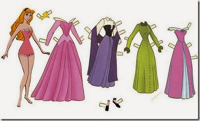 Princesas Disney para vestir, recortables - Colorear dibujos infantiles