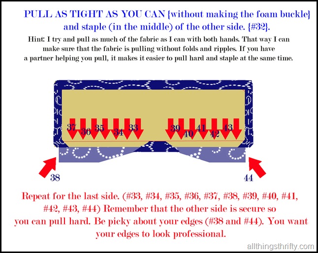 How to upholster a bench illustration part five