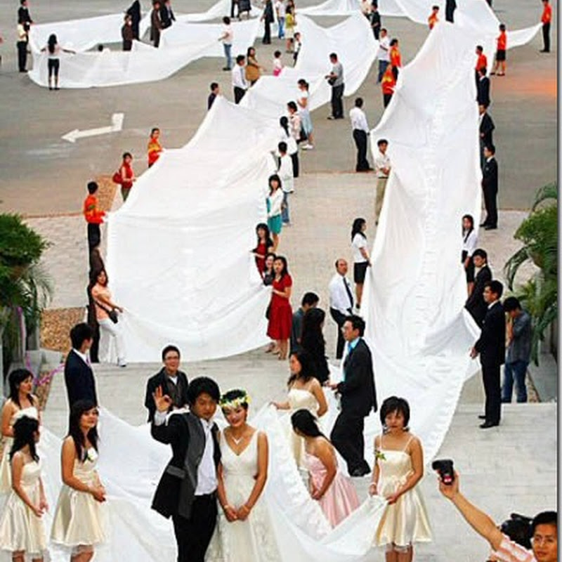 El vestido de novia más largo