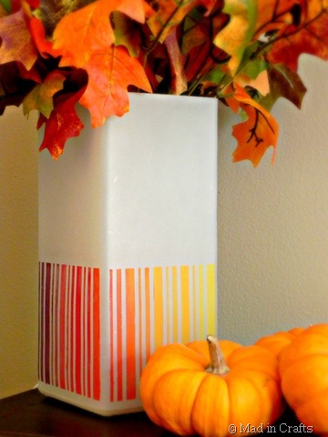 ombre lamp, IKEA lamp, fall colors, table lamp, modern vase