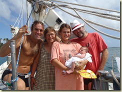 Familie aufm Boot