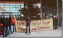 Trabalhadores da Opel em luta pelos postos de trabalho.Dez 2012