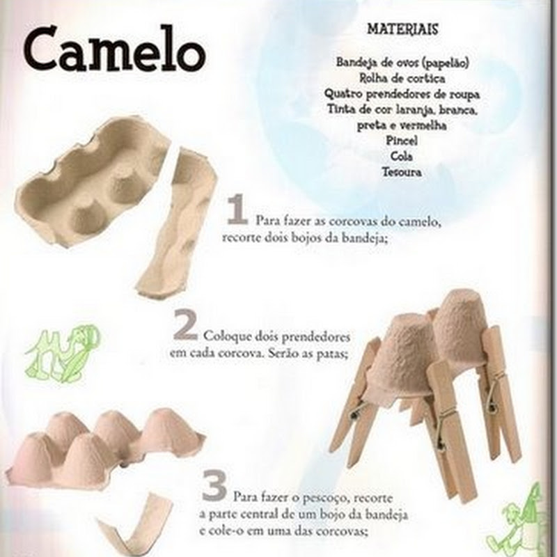 Reciclando: Camello hecho con una huevera