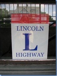4280 Indiana - South Bend, IN - Lincoln Highway (Washington St) - Lincoln Highway sign in window of Remedy Building  - LHA National Office