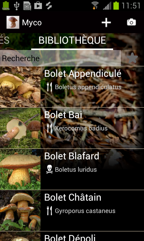 Android application Myco free - Mushroom Guide screenshort