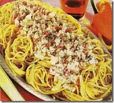 Spaghetti in salsa agrodolce