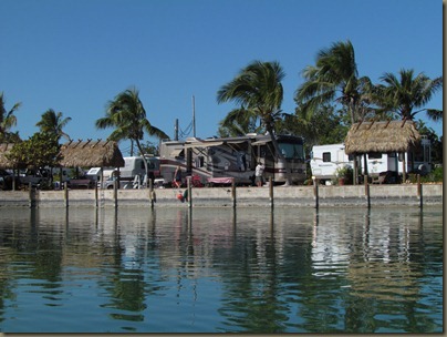 campground view from water at geiger key marina
