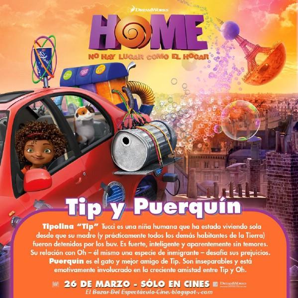 * Home Poster latino, fecha de estreno Argentina, afiche