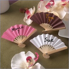 Mini Paper Fan Wedding Place Cards - Pack of 12