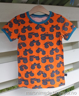 t-skjorte med monstertruck orange