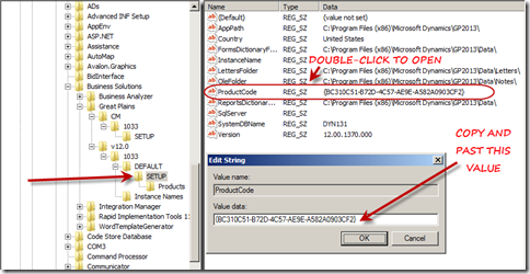 registry for gp2013 service pack error registry for gp2013 service pack error