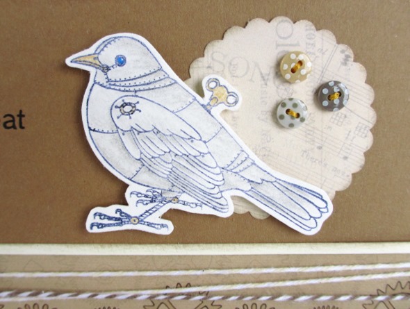 2013May23 rubber stamp steampunk card clockwork blackbird 3