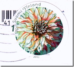 Flower on Finnish stamps