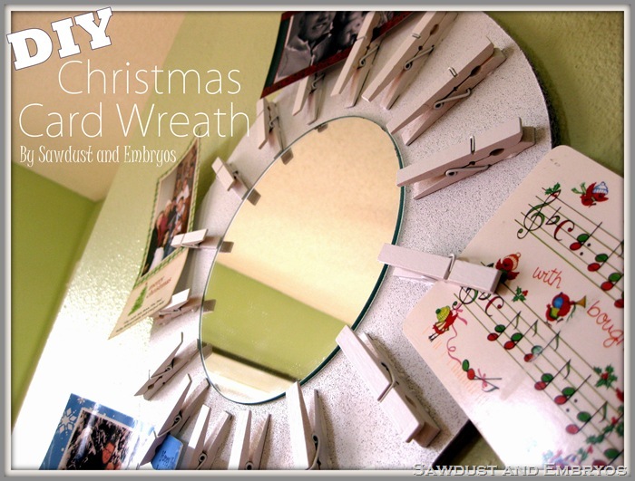DIY Christmas Card Wreath (Starburst Mirror!) - Copy