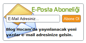 E-Posta Abonelik Formu
