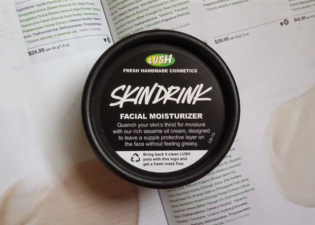Lush | Skin Drink Facial Moisturizer | Cosmetic Proof | Vancouver ...