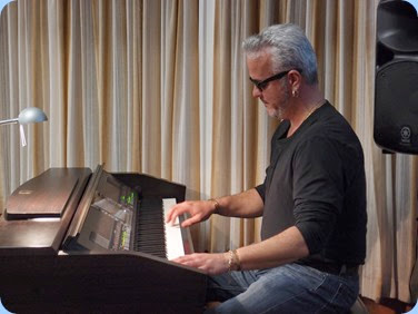 Our guest artist, Deryn Trainer, played "Hello" on the Club's Yamaha CVP-509 Clavinova. Photo courtesy of Dennis Lyons