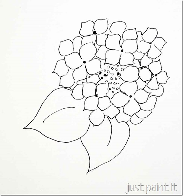 Paint Hydrangea - Free Printables - Just Paint It Blog paint-hydrangea-free-printables-just-paint-it-blog