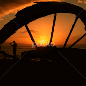 Wagon Wheel Sunset by Jackson Visser - Landscapes Sunsets & Sunrises