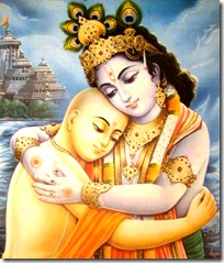 Lord Chaitanya with Lord Krishna