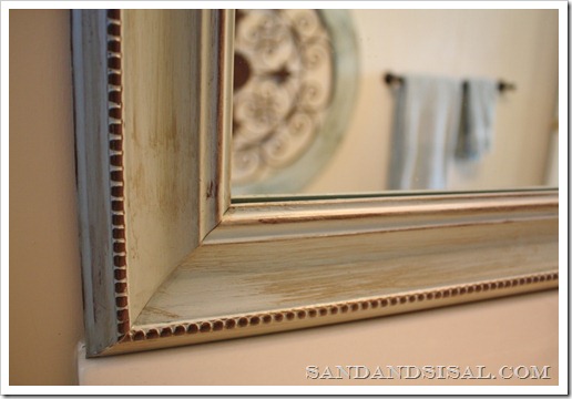 painted framed mirror 