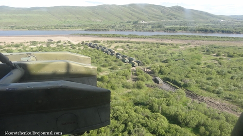 Фотографии военных учений на полигоне "Цугол"