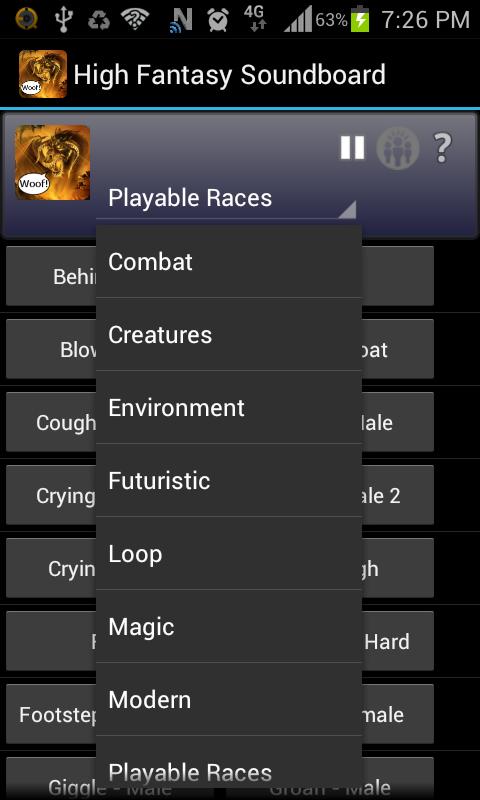 High Fantasy Soundboard Prem. Screen 2