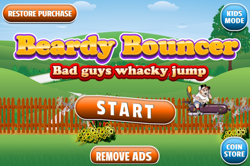 Beardy Bouncer guy whacky jump