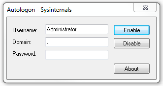 Autologon - Sysinternals